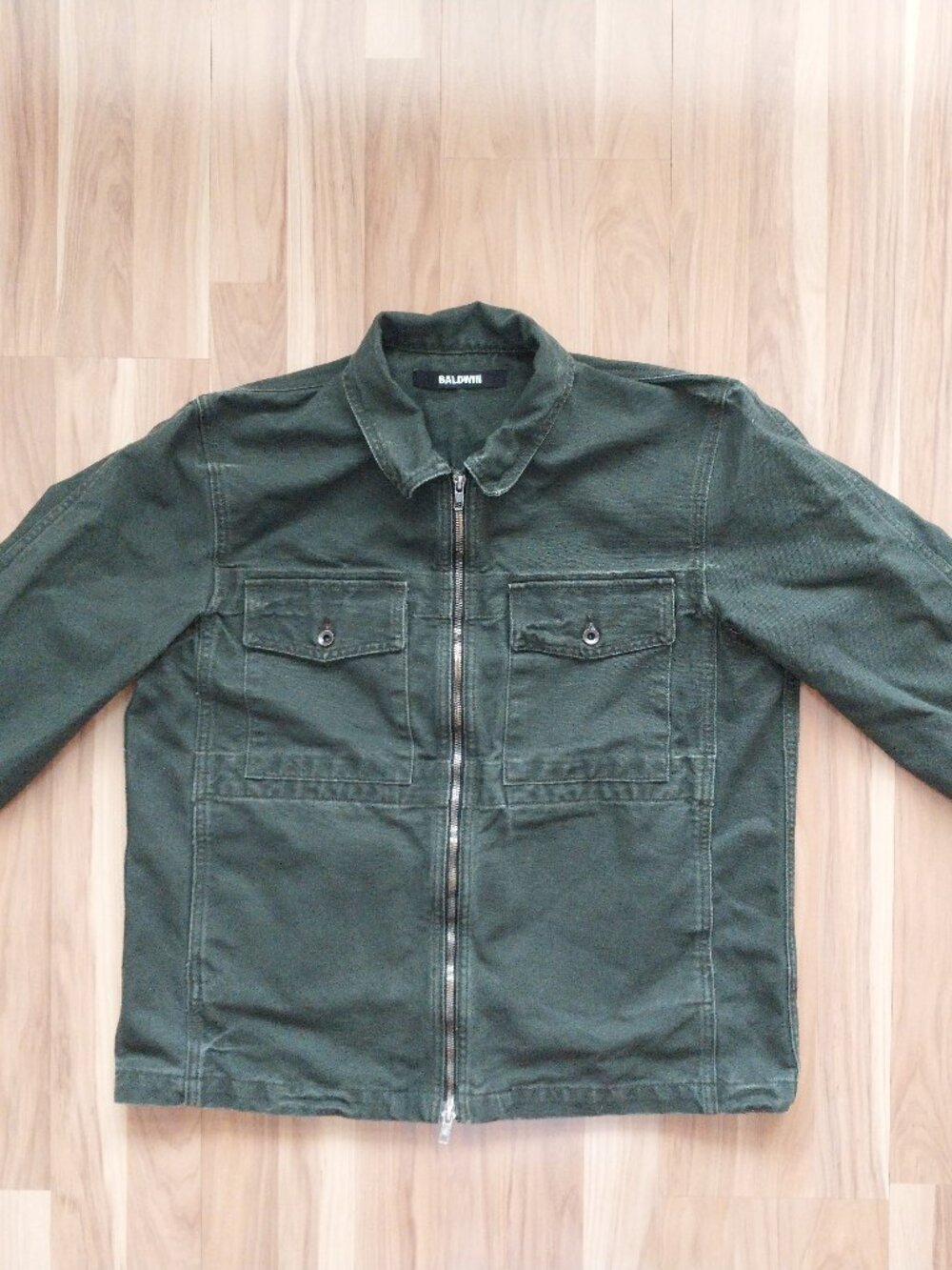 Baldwin Rohan Denim Work Jacket Crocodile Green Made In USA J1025 Size Large